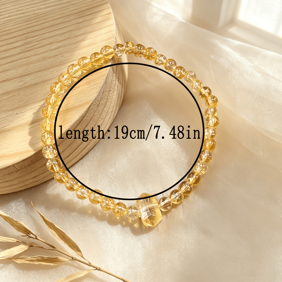 Unisex January Birthstone Artificial Crystal Beaded Bracelet